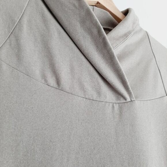 LOLE Evolt Long Utility Sleeve Casual Mini Dress Shawl Neck Beige Sz M - Picture 9 of 15